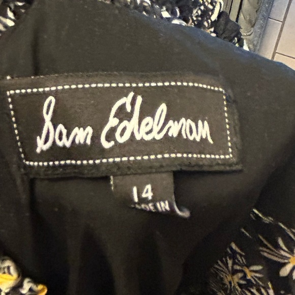 1/2off Rushed front with tie sleeveless Sam Edelman dress 14 daisy print - Picture 8 of 12